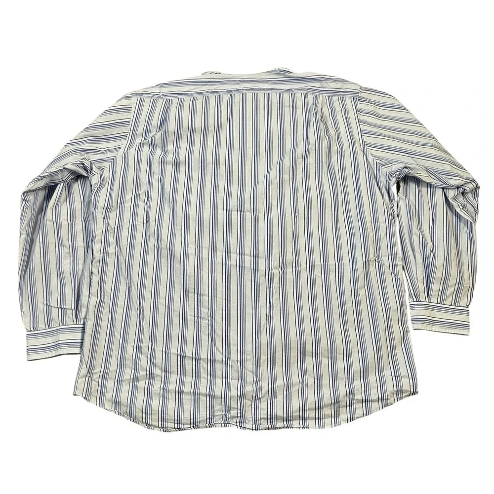 Polo Ralph Lauren Jerome XL Contrast Collar Shirt Mens Blue‎ White Striped